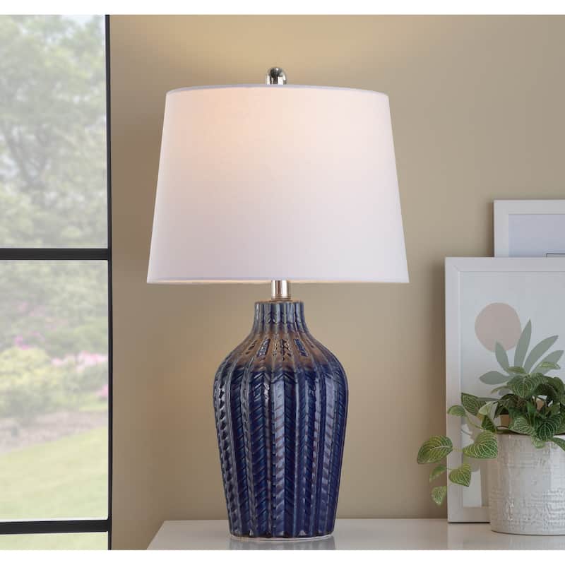 Rockwell 23" Ceramic Table Lamp Linen Shade (Set of 2)