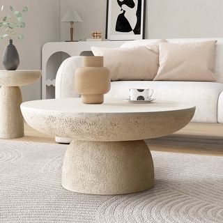 Concrete Round Coffee Tables Accent Center Table