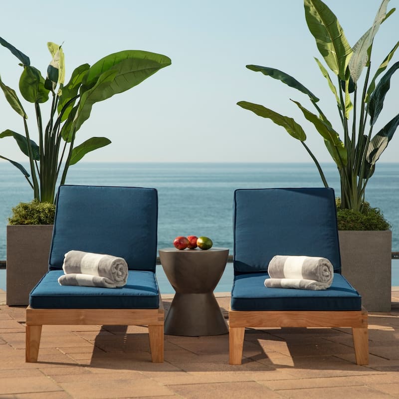ARDEN Foam Outdoor Double Welted Chaise Lounge Cushion, 21 x 72