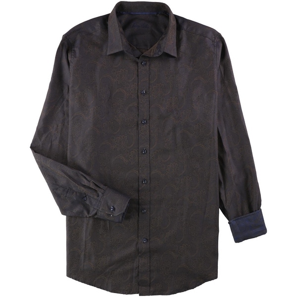 tasso elba dress shirt Tasso Elba Men's Giloumo Sateen Plaid Dress Shirts, Billowing Cloud, Large