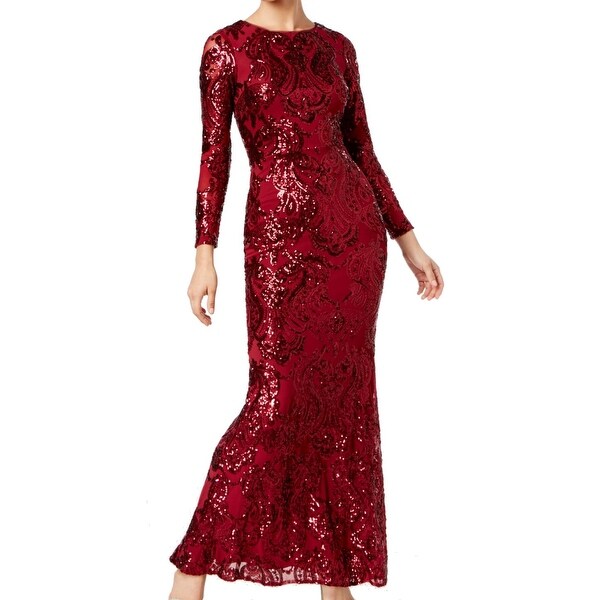 betsy and adam burgundy gown