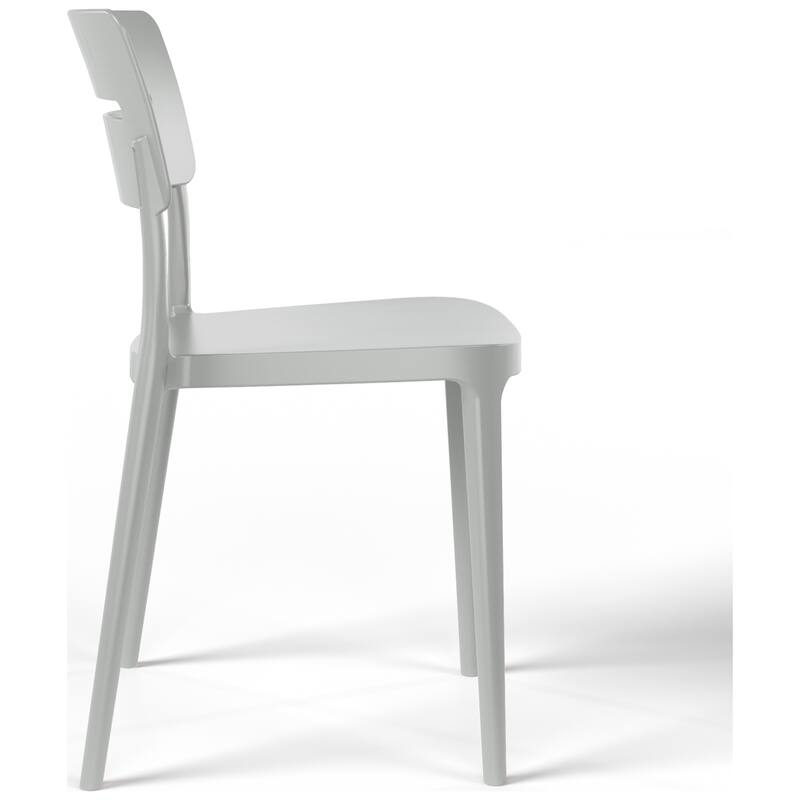 Frond and Form Modern Outdoor Patio Stacking Dining Side Chair (Set of 2)