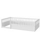preview thumbnail 8 of 7, Twin Wooden Floor Bed Frame with Safety Fence, Low to Ground Design for Kids' Bedroom & Playroom, Easy Assembly, White