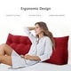 preview thumbnail 154 of 182, WOWMAX Large Reading Wedge Headboard Pillow for Bed Rest Back Support