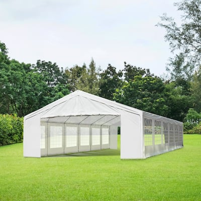 Outsunny White Water-resistant Fabric Heavy-duty Event Tent/Awning