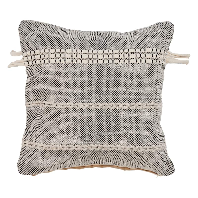 Sevita Handwoven Cottage Cotton Indoor Throw Pillow 20 inch