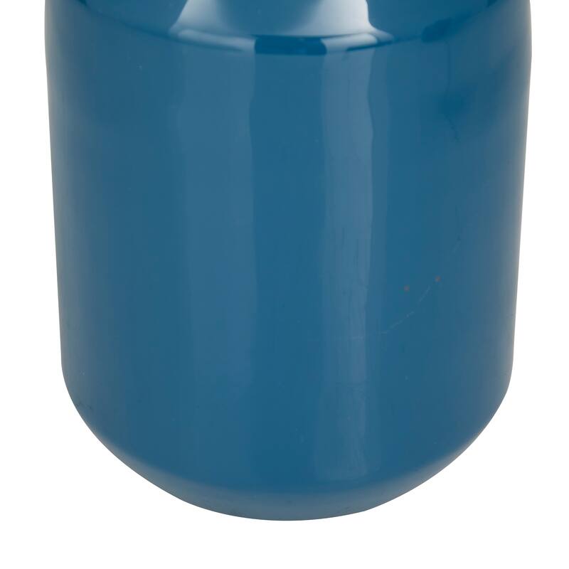 Metal Vase with Gold Rims (Set of 2) - Cream, Blue, Yellow, Red