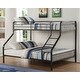 preview thumbnail 3 of 2, Twin XL/Queen Metal Bunk Bed with Sturdy Slat System and Safety Guardrails, Gunmetal Finish