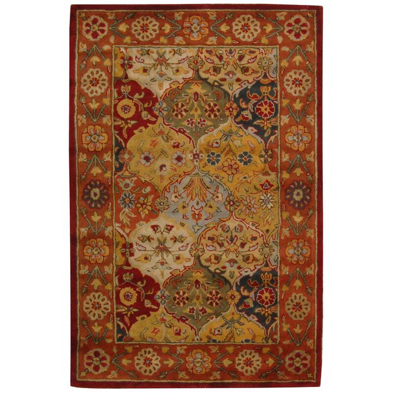 SAFAVIEH Handmade Heritage Square Knot Traditional Oriental Wool Rug