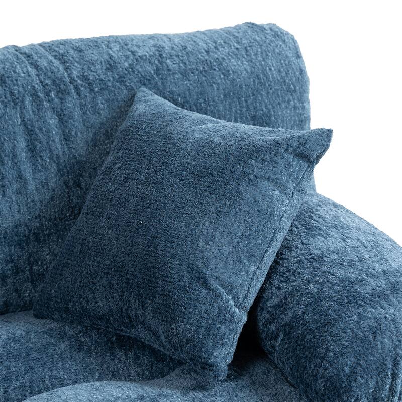 84" Upholstered 3-Seater Sofa with Memory Foam & Comfort Pillows
