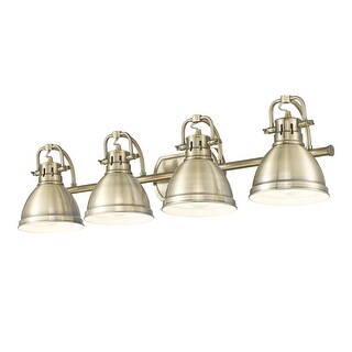Yep by Golden Lighting Duncan 4-light Vanity in Pewter and Chrome shade