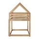 preview thumbnail 24 of 25, Rubber Wood Twin Size Floor Bunk Bed with Ladder, Low Height Design