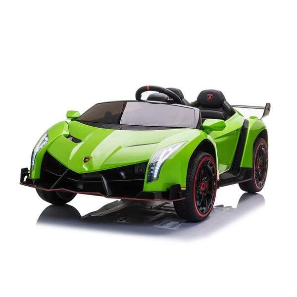 slide 1 of 1, 24V 4x4 Lamborghini Veneno 2 Seater Ride on Car Green