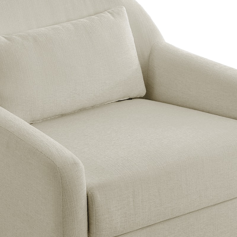 Modern Chenille Swivel Accent Chairs With Pillow