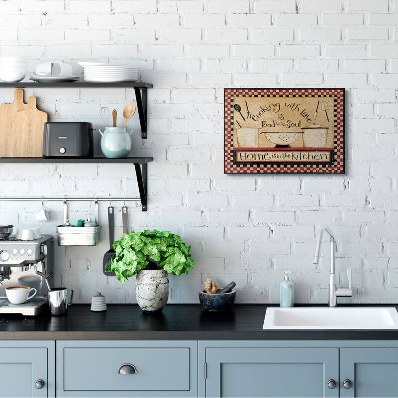 Stupell Cooking With Love Traditional Family Kitchen Phrase Canvas Wall Art - Multi-Color