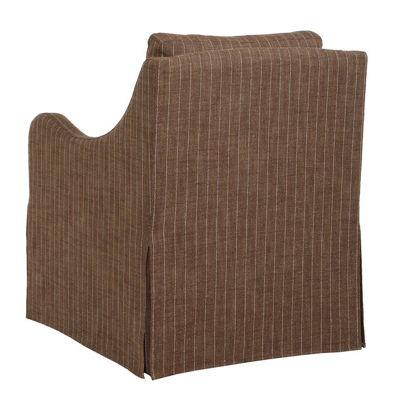 Uttermost Luisa Pinstripe Swivel Chair - 27.50" W x 35.50" H x 33.50" D