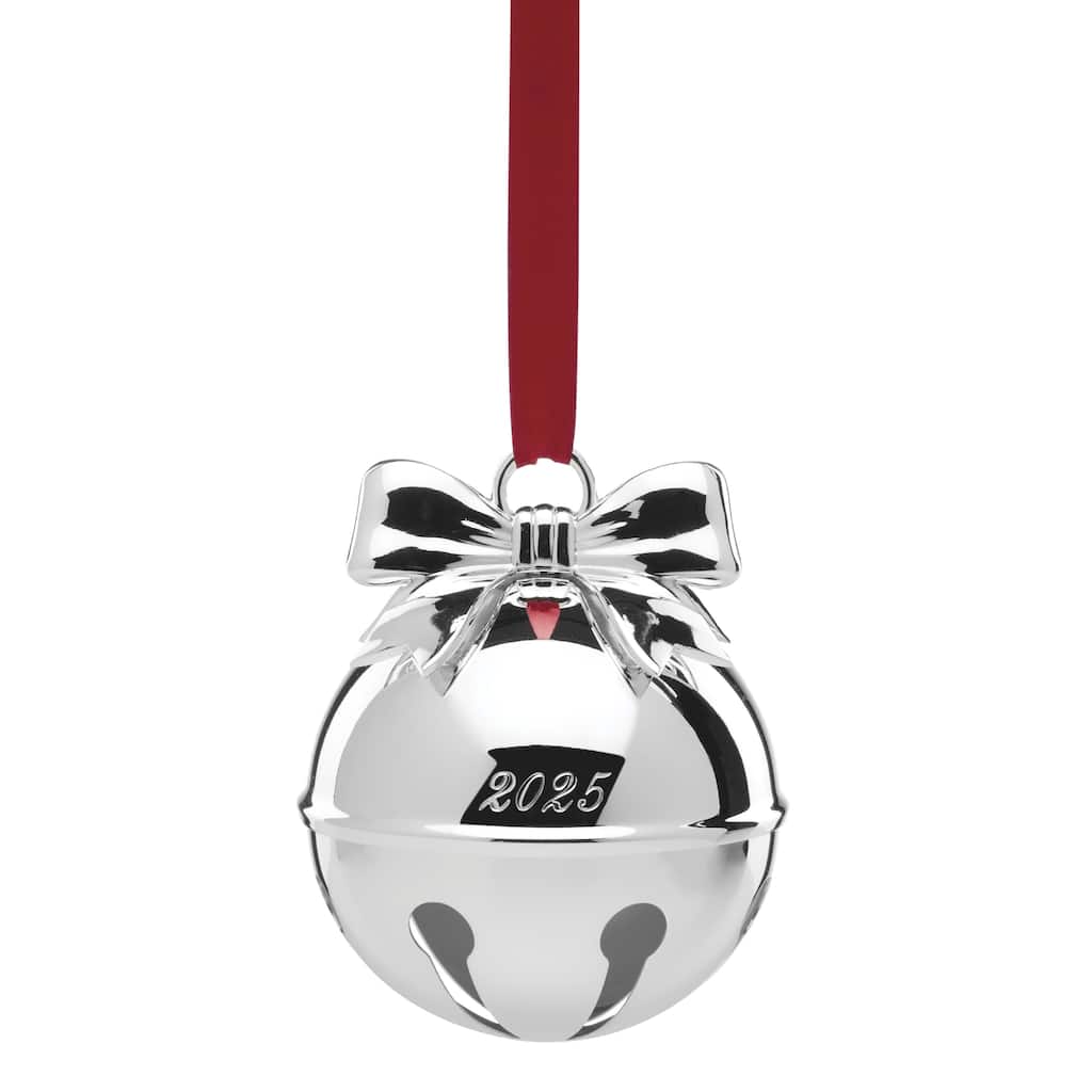 Lenox 2025 Jingle Bell Silverplate Ornament - 2.75" Round