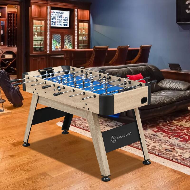 54 Inch Full Size Foosball Table, Soccer Table Game for Kids and Adults, Arcade Table Soccer for Home