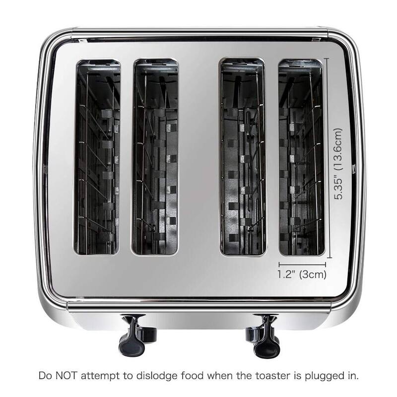 4 Slice Toaster Stainless Steel Toaster Two Slice Bagel Toaster Small