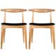 Option Natural Wood + Black PU Leather Seat