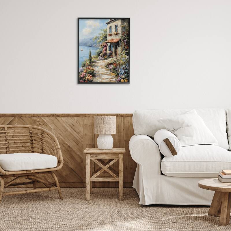 Stupell Seaside Cottage Architecture Framed Giclee Art Design By Franklyn Gregory