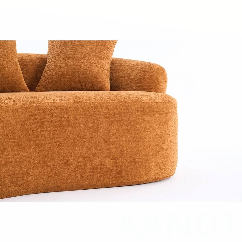 Chenille Fabric Loveseat Sofa