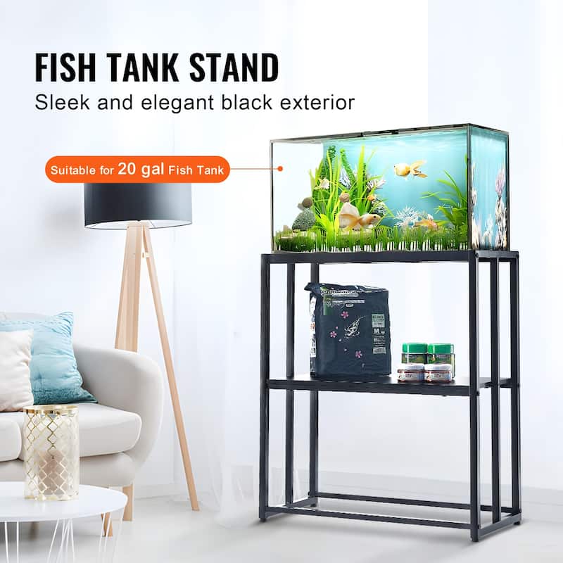 Aquarium Stand Reptile Tank Stand with Storage, Cabinet and Hardware Kit