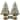 3FT Prelit Snow Flocked Christmas Tree with Prelit Premium 78 LED 8 Mode Battery Powered_2pack - 3FT 2Pack