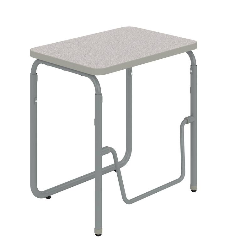 Height Adjustable Kid Desk with Swinging Footrest Bar