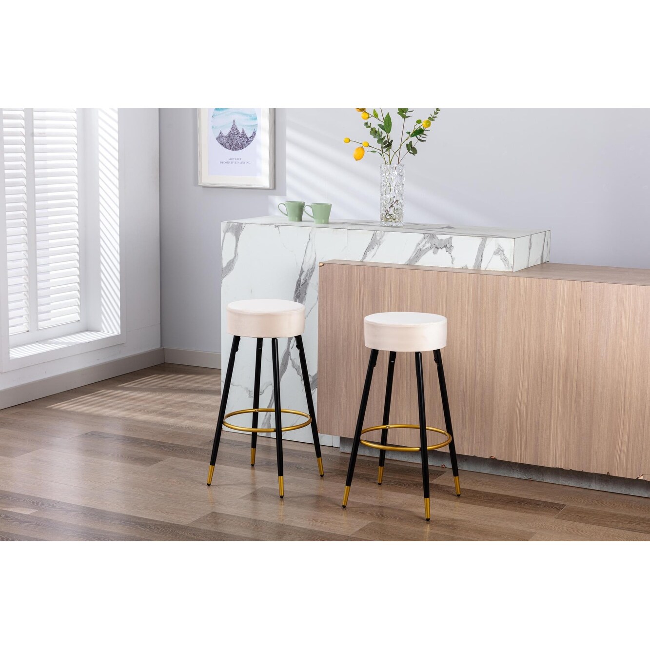 Counter Height Bar Stools for Kitchen Island Coffee Shop Bar Set