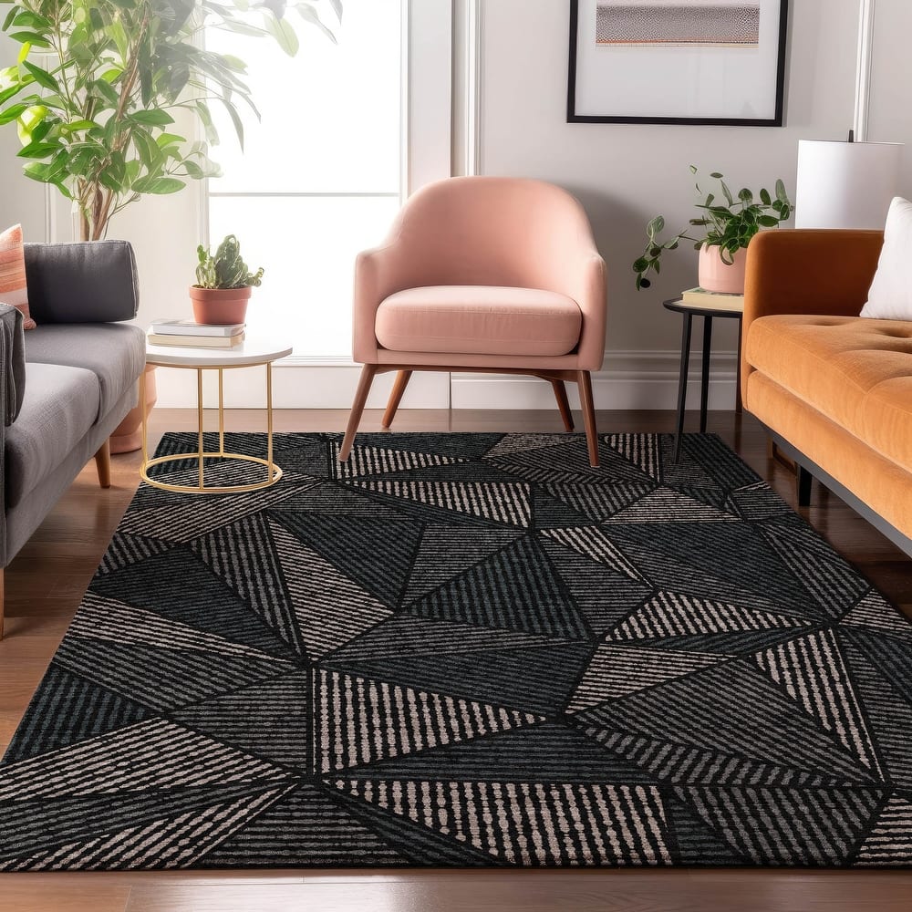 Premium Washable Super Soft Contemporary Mosaic Mayfield Rug
