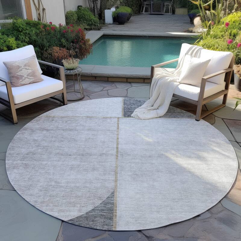 Machine Washable Indoor/ Outdoor Chantille Simple Modern Rug