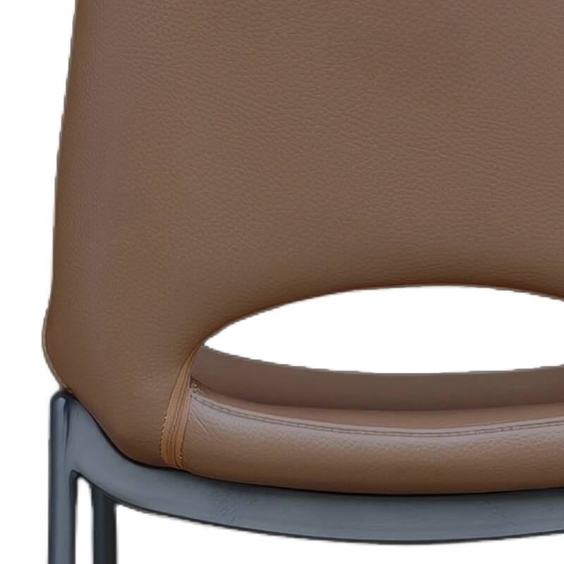 Contemporary Faux Leather and Metal 30" Bar Stool