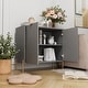 preview thumbnail 41 of 56, Clihome 2-Door Storage Media Accent Buffet Sideboard