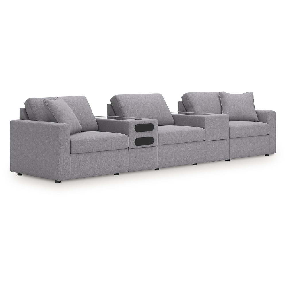 Signature Design by Ashley Modmax 5-Piece Sectional with Audio System - 142"W x 37"D x 36"H