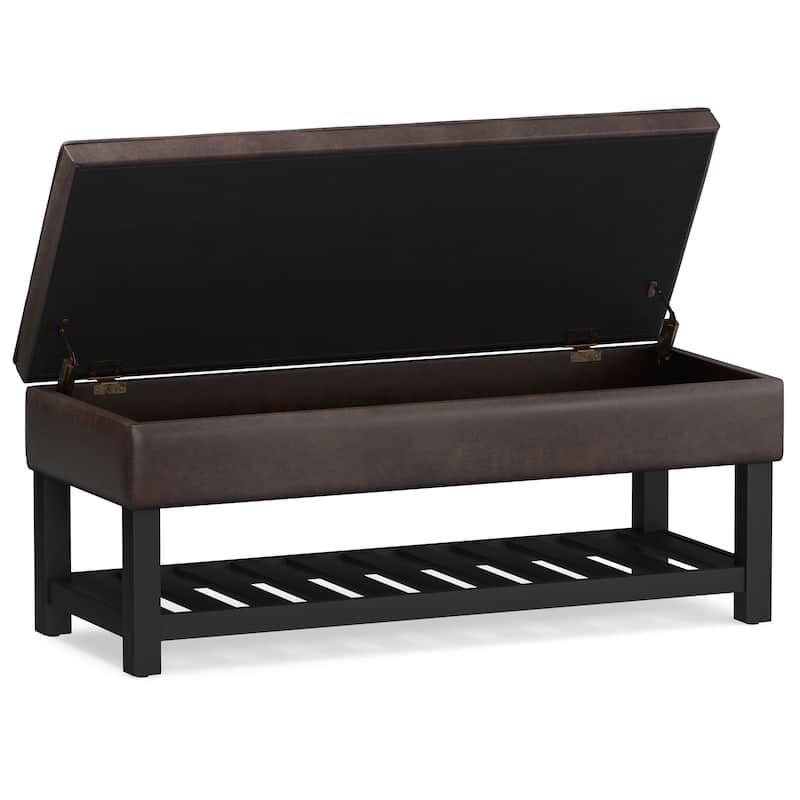 WYNDENHALL Essex 44 inch Wide Transitional Rectangle Ottoman Bench