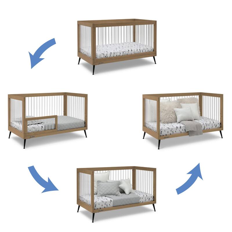 Sloane 4-in-1 Acrylic Convertible Crib, Greenguard Gold Certified