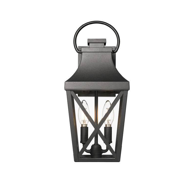 Matte Black Porch Lights Waterproof Outdoor Wall Sconce