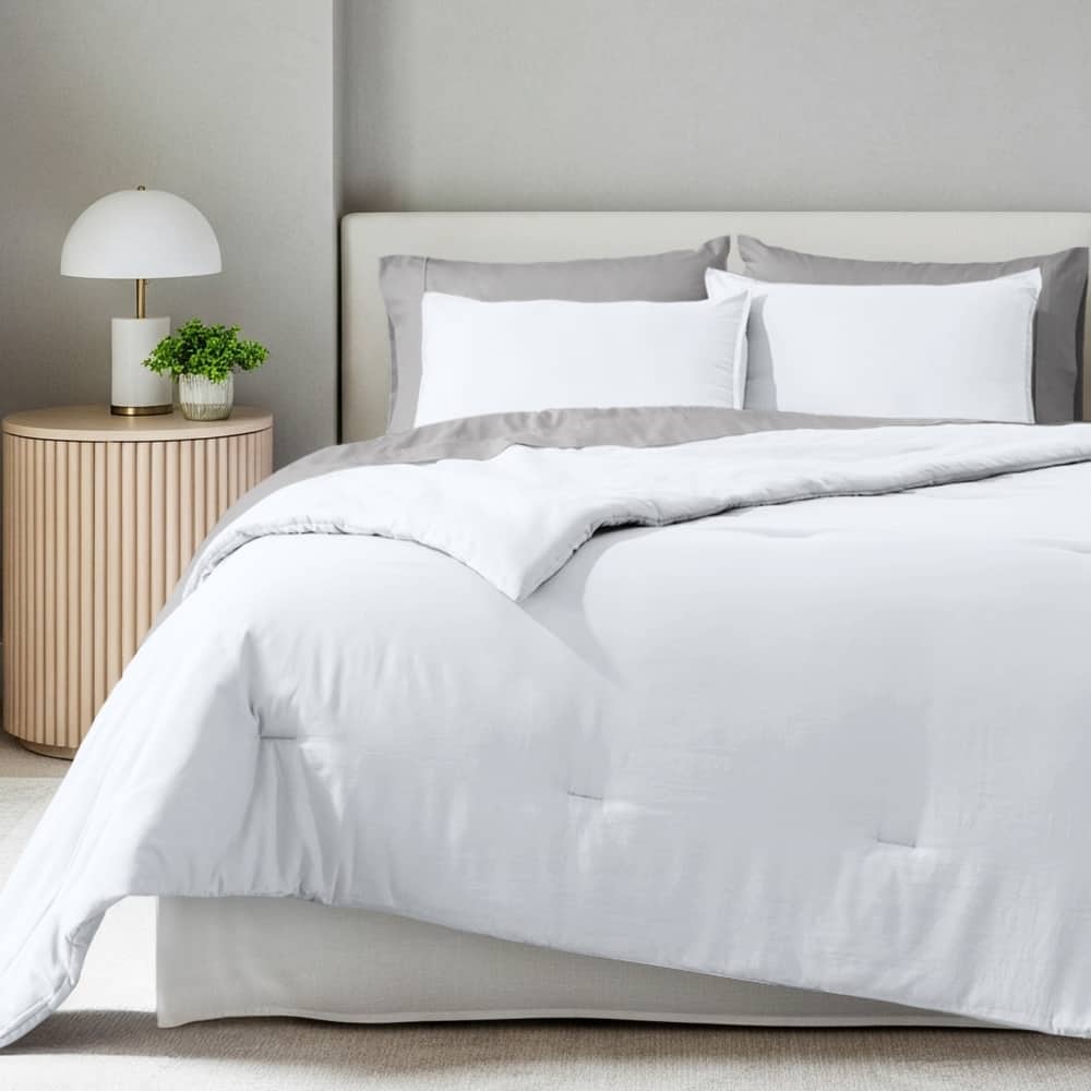 Bare Home Down Alternative Track Stitch Comforter Set
