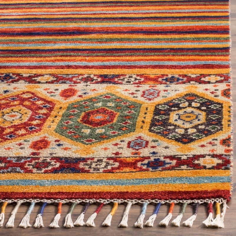 SAFAVIEH Hand-knotted Nomad Bozanka Southwestern Tribal Wool Rug