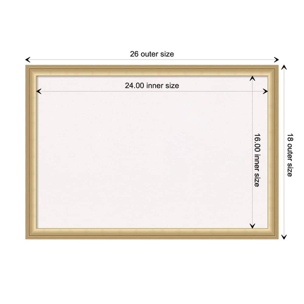 Florence Framed White Corkboard Bulletin Board