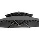 preview thumbnail 11 of 12, Pellebant 12 FT Outdoor Round Cantilever Umbrella with Double Top