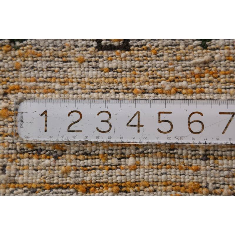 Oriental Gabbeh Indian Rug Hand-Knotted Orange Tribal Wool Carpet - 3'11" x 5'8"