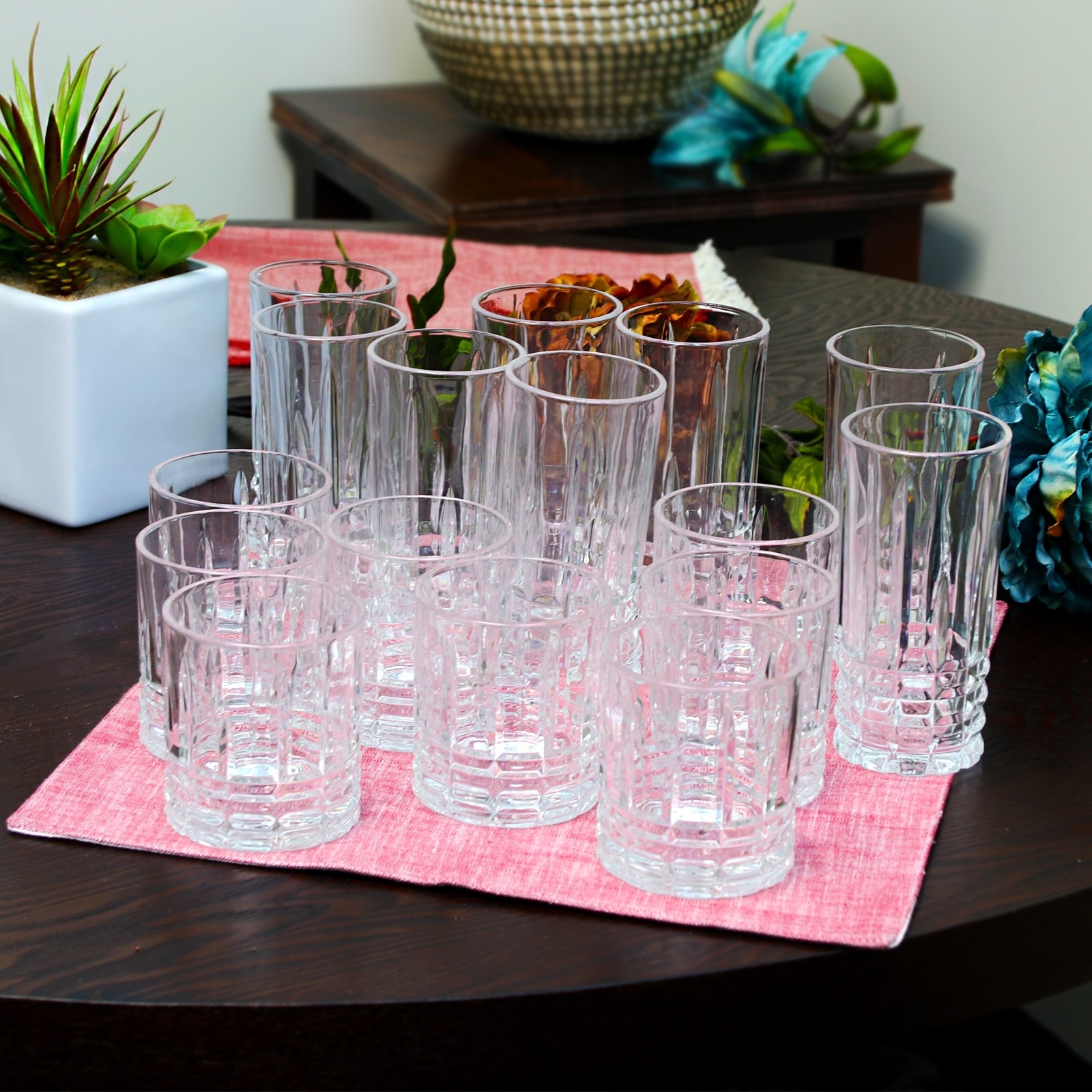 Gibson Home Jewelite 16 Piece Tumbler and Double Old Fashioned Glass Set -  On Sale - Bed Bath & Beyond - 32036133