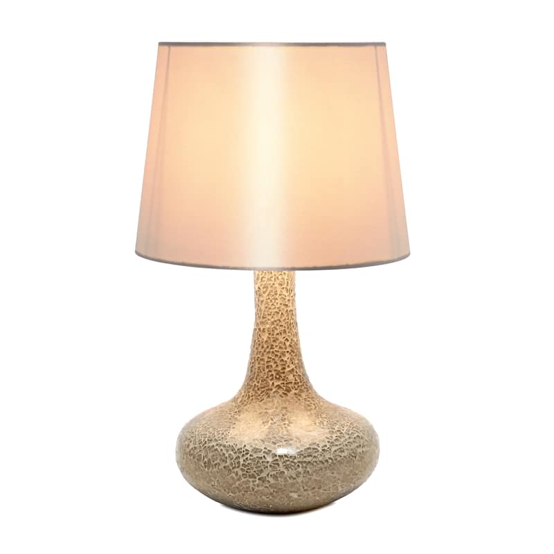 Creekwood Home 14.17" Patchwork Crystal Glass Table Lamp - 14.17
