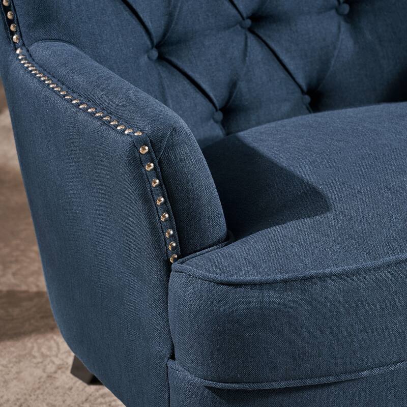 Tafton Tufted Oversized Fabric Club Chair by Christopher Knight Home - 33.50" L x 35.00" W x 34.50" H