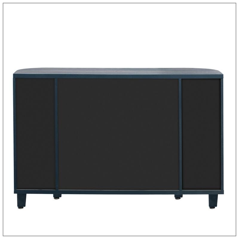 Curved Design Storage Cabinet made of Fraxinus Mandschuric Solid Wood