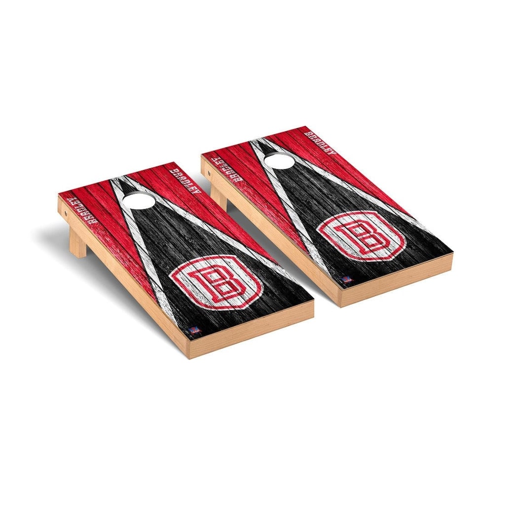 Bradley Braves Triangle Cornhole Board Set