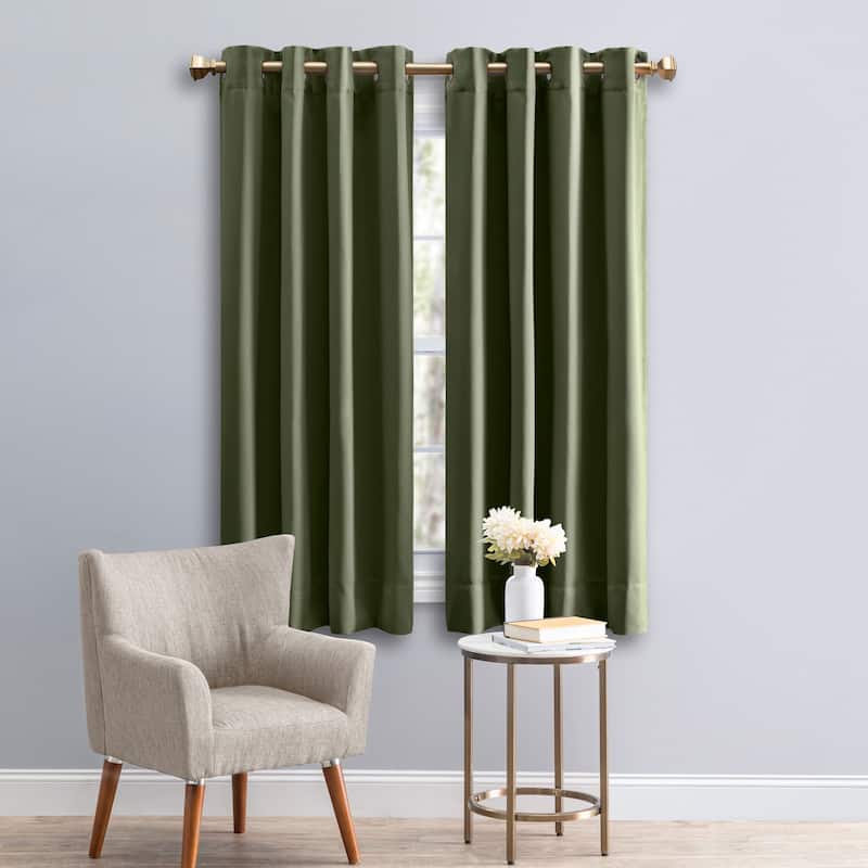 Ultimate Blackout 45-inch Short Length Grommet Curtain Panel - 56"w x 45"l - Sage