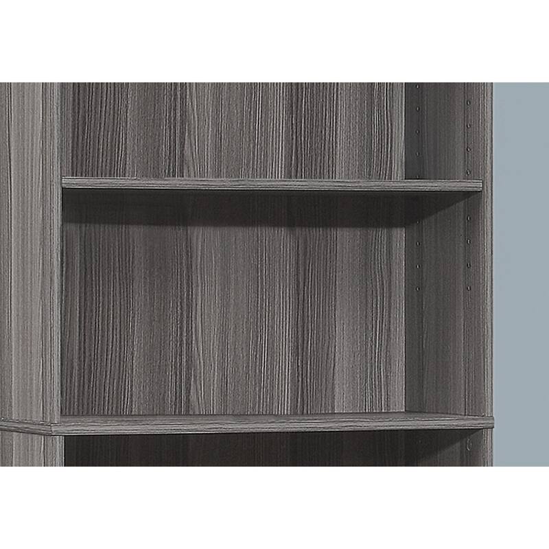 Transitional 6 Tier Bookshelf, 72"h Bookcase with 3 Adjustable Shelves and 2 Fixed Shelves for Living room Office Bedroom